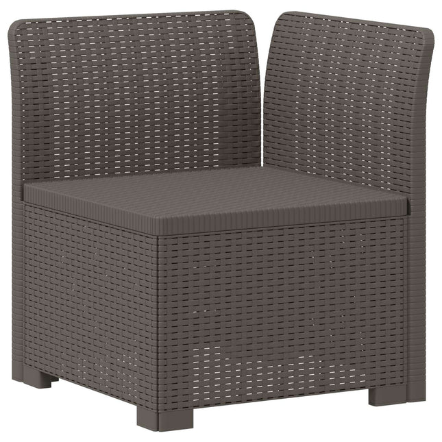 1-personers Havemøbelsofa Rattan Look PP Lysegrå