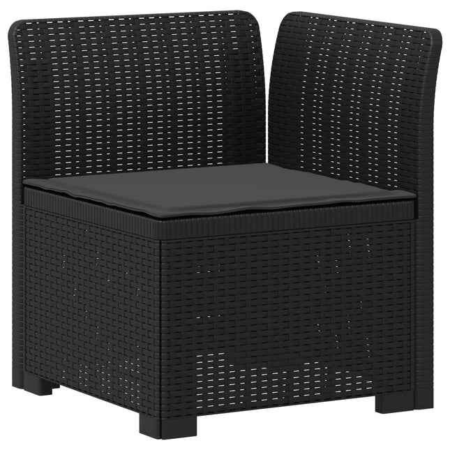 1-personers Havemøbelsofa med Pude Rattan Look PP Antracit