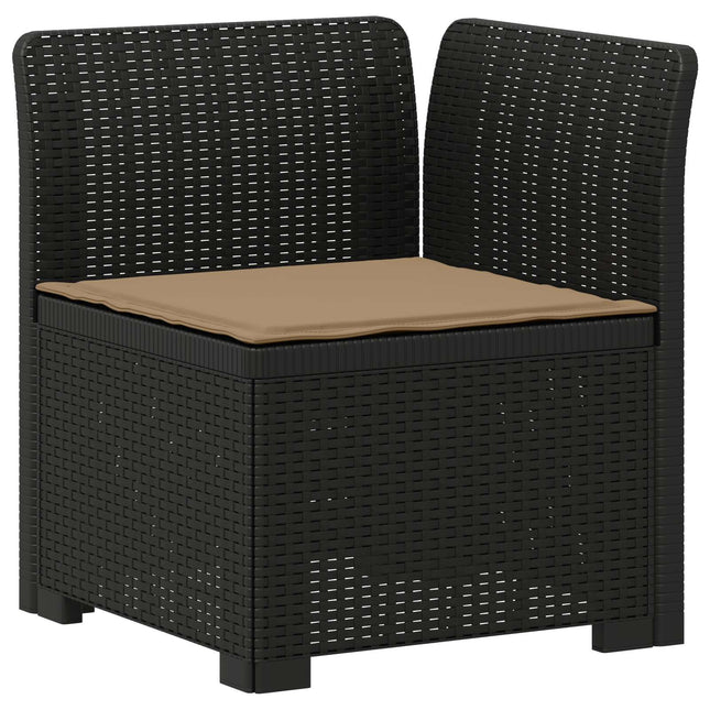 1-personers Havemøbelsofa med Pude Rattan Look PP Antracit