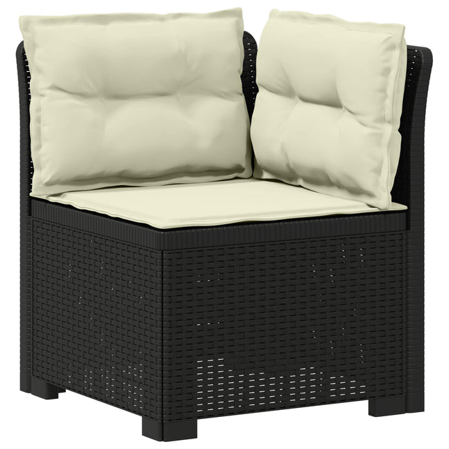 1-personers Havemøbelsofa med Pudefyld Rattan Look PP Antracit