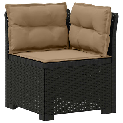 1-personers Havemøbelsofa med Pudefyld Rattan Look PP Antracit