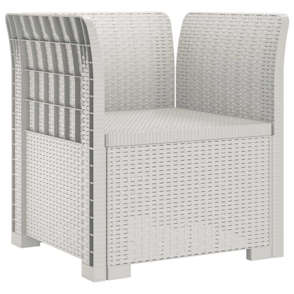 1-personers Lænestol med Pudefyld Rattan Look PP Hvid