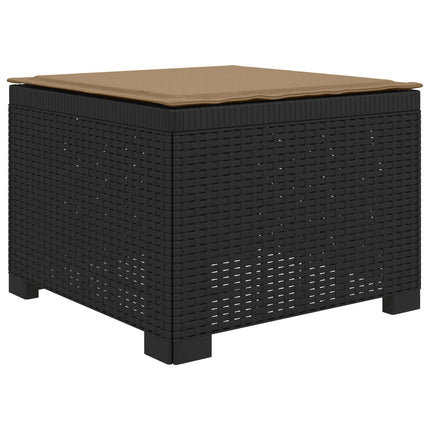 3-personers havensofa med puder i rattanlook PP Antracit