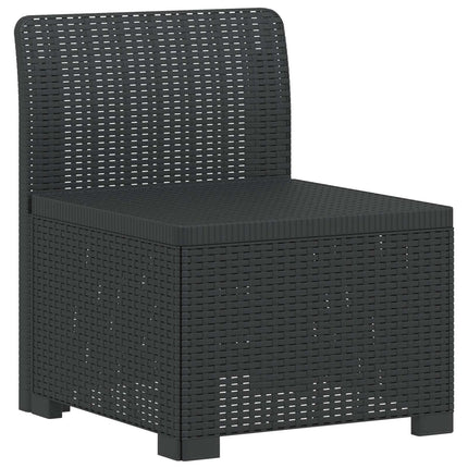 2-personers Havemøbelsofa Rattan Look PP Antracit