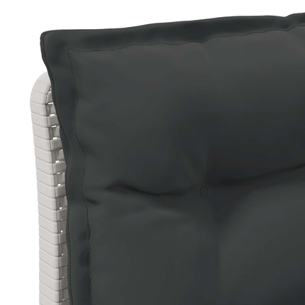2-personers Havemøbelsofa med Pudefyld Rattan Look PP Hvid