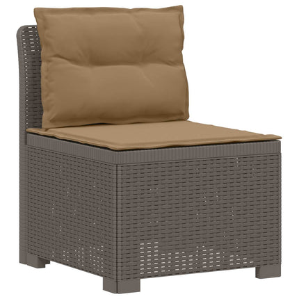 2-personers Havemøbelsofa med Pudefyld Rattan Look PP Lysegrå