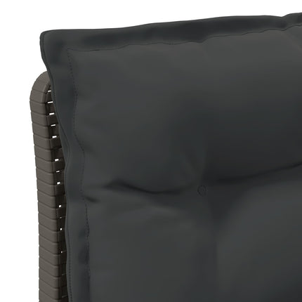 3-personers havensofa med puder i rattanlook PP Lysegrå