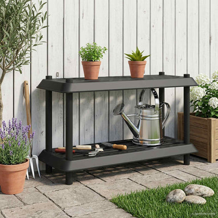 Reol 2 niveauer 100 x 40 x 55,5 cm PP Antracit