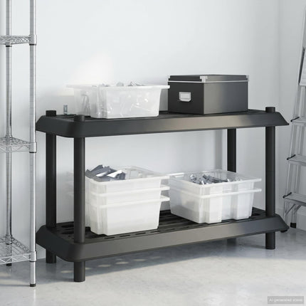Reol 2 niveauer 100 x 40 x 55,5 cm PP Antracit