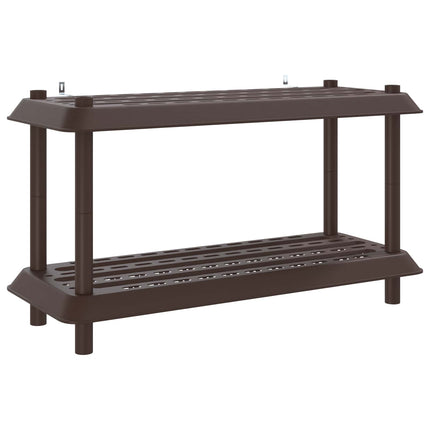 Reol 2 niveauer 100 x 40 x 55,5 cm PP Brun