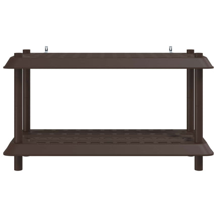Reol 2 niveauer 100 x 40 x 55,5 cm PP Brun