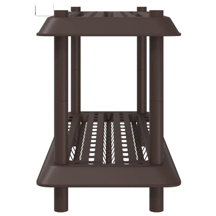 Reol 2 niveauer 100 x 40 x 55,5 cm PP Brun