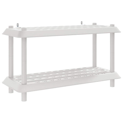 Reol 2 niveauer 100 x 40 x 55,5 cm PP Hvid