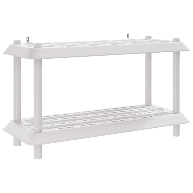 Reol 2 niveauer 100 x 40 x 55,5 cm PP Hvid