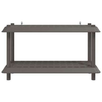 Reol 2 niveauer 100 x 40 x 55,5 cm PP Lysegrå