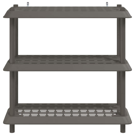 Reol 3 niveauer 100 x 40 x 96 cm PP Lysegrå
