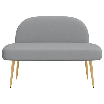 Polstret bænk med ryg Lysegrå 110 x 60 x 76 cm Polyester