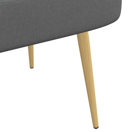 Polstret bænk med ryg Mørkegrå 110 x 60 x 76 cm Polyester