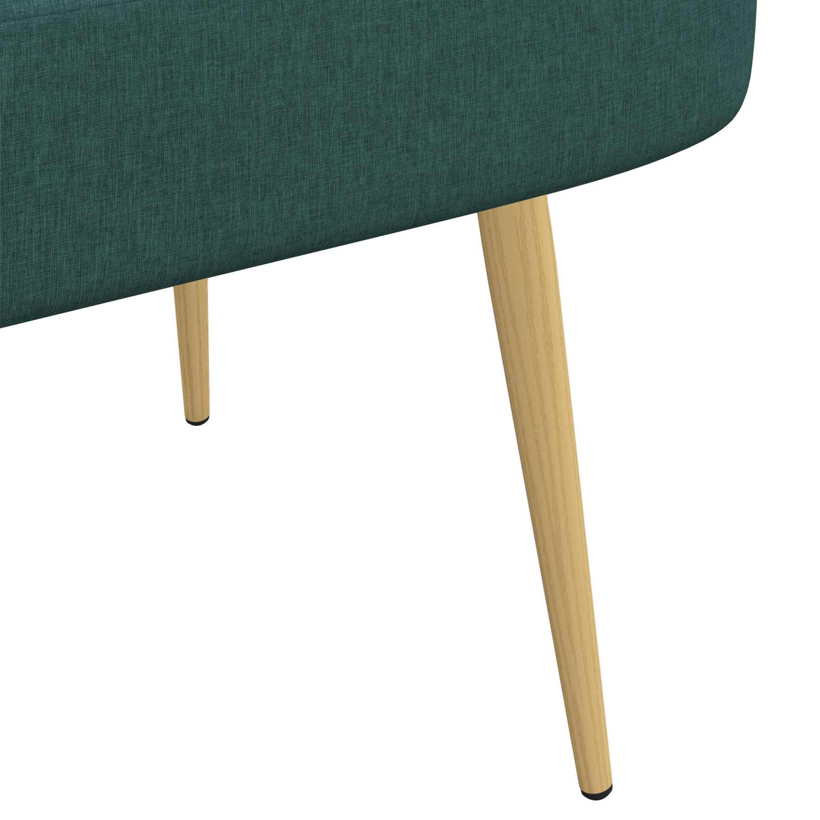Polstret bænk med ryg Mørkegrøn 110 x 60 x 76 cm Polyester