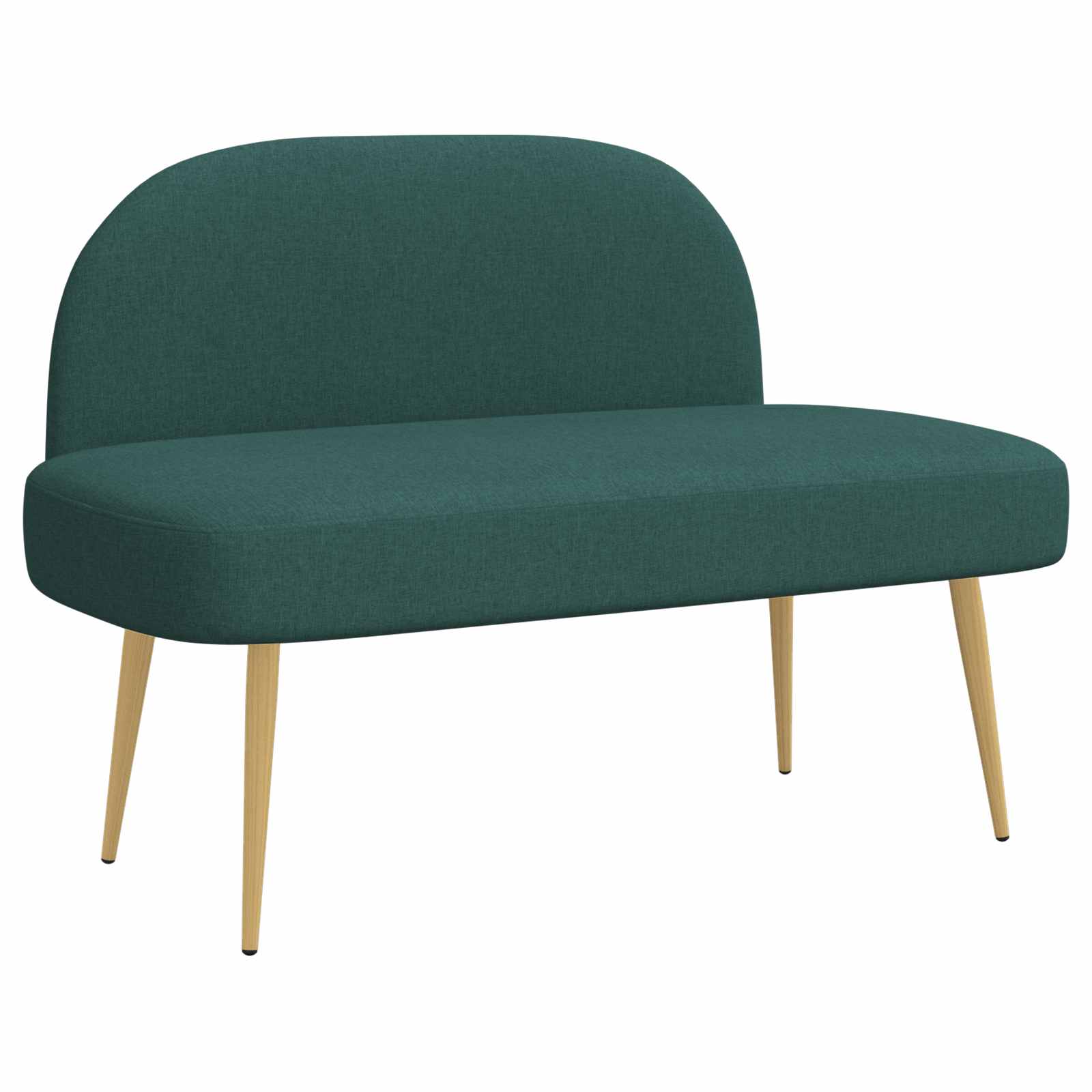 Polstret bænk med ryg Mørkegrøn 110 x 60 x 76 cm Polyester