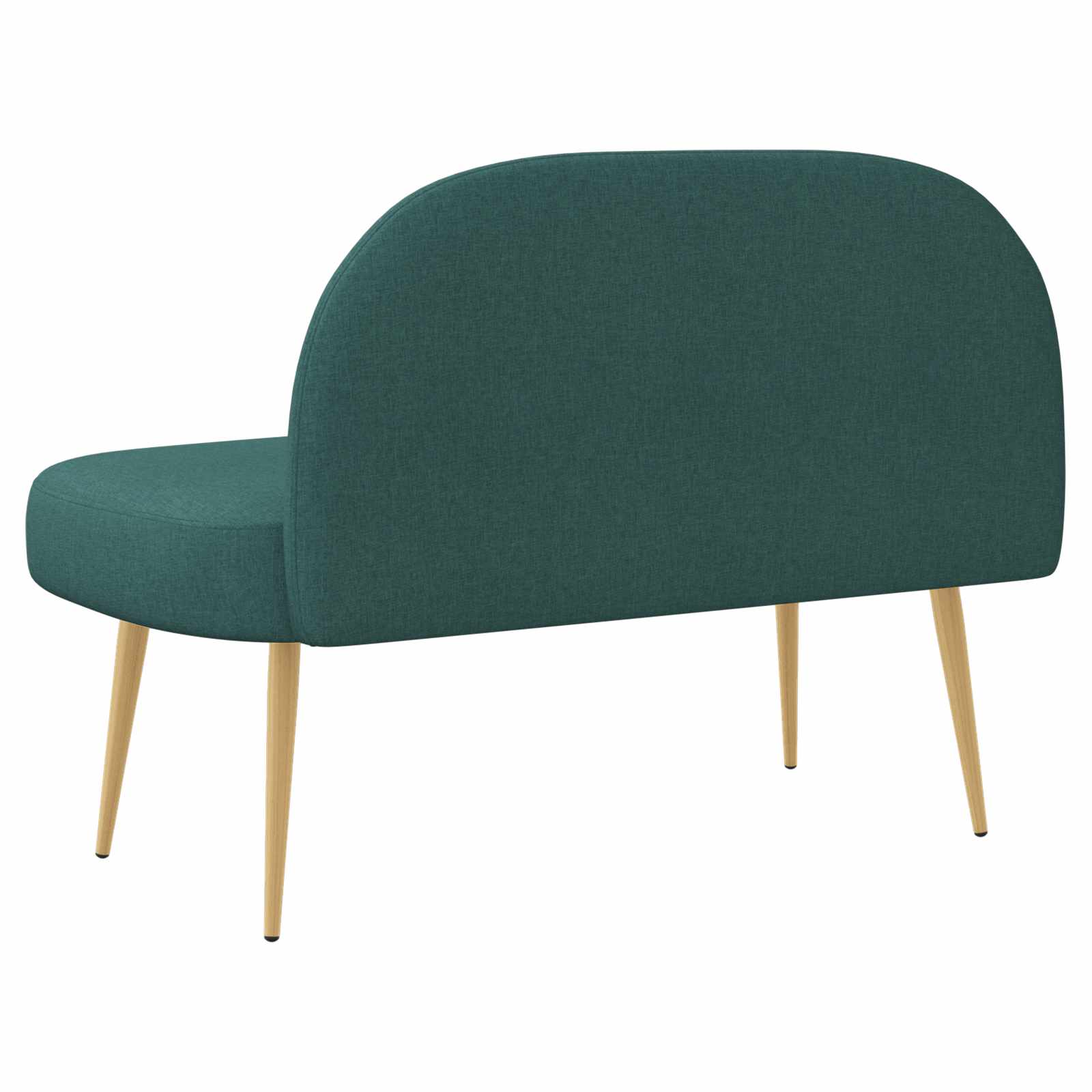 Polstret bænk med ryg Mørkegrøn 110 x 60 x 76 cm Polyester