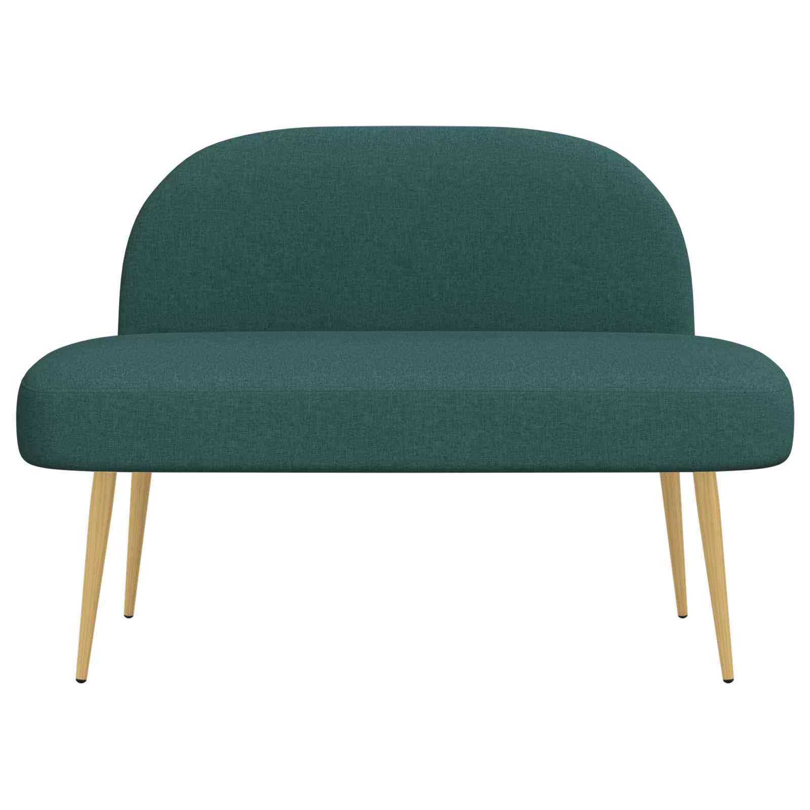 Polstret bænk med ryg Mørkegrøn 110 x 60 x 76 cm Polyester
