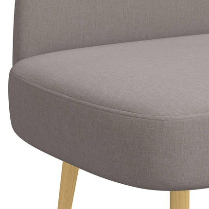 Polstret bænk med ryg Gråbrun 110 x 60 x 76 cm Polyester