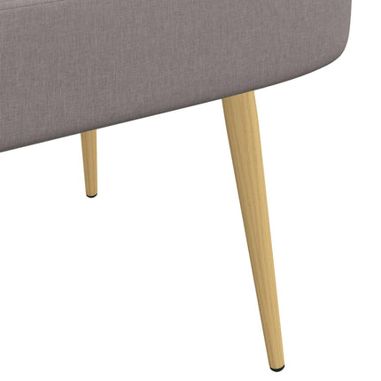 Polstret bænk med ryg Gråbrun 110 x 60 x 76 cm Polyester
