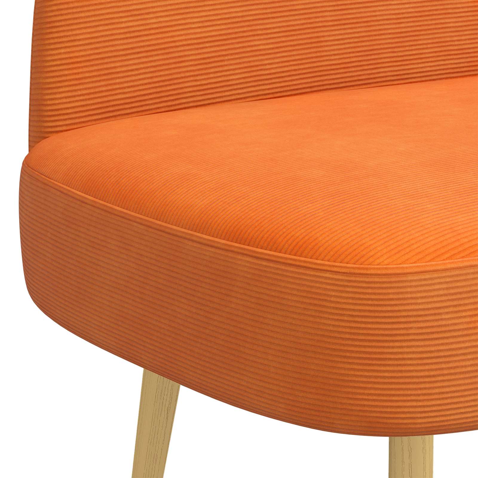 Polstret bænk med ryg Orange 110 x 60 x 76 cm Velourstof