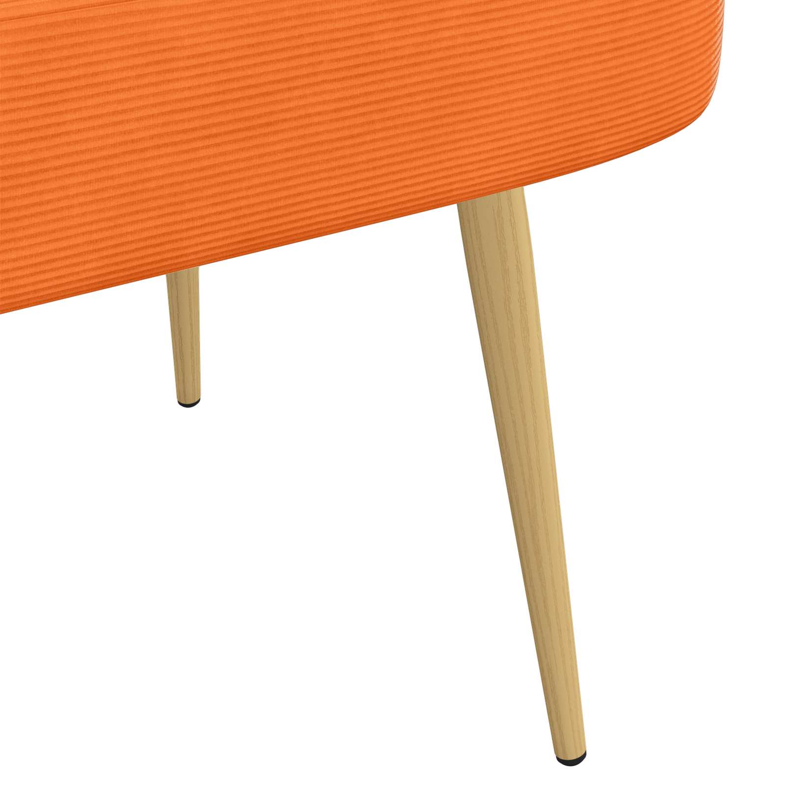 Polstret bænk med ryg Orange 110 x 60 x 76 cm Velourstof