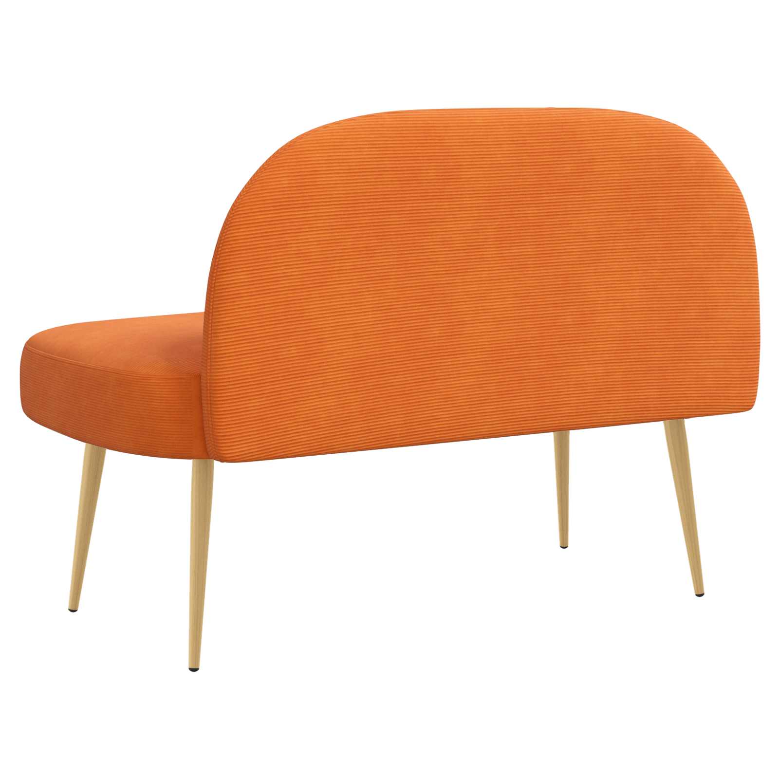 Polstret bænk med ryg Orange 110 x 60 x 76 cm Velourstof