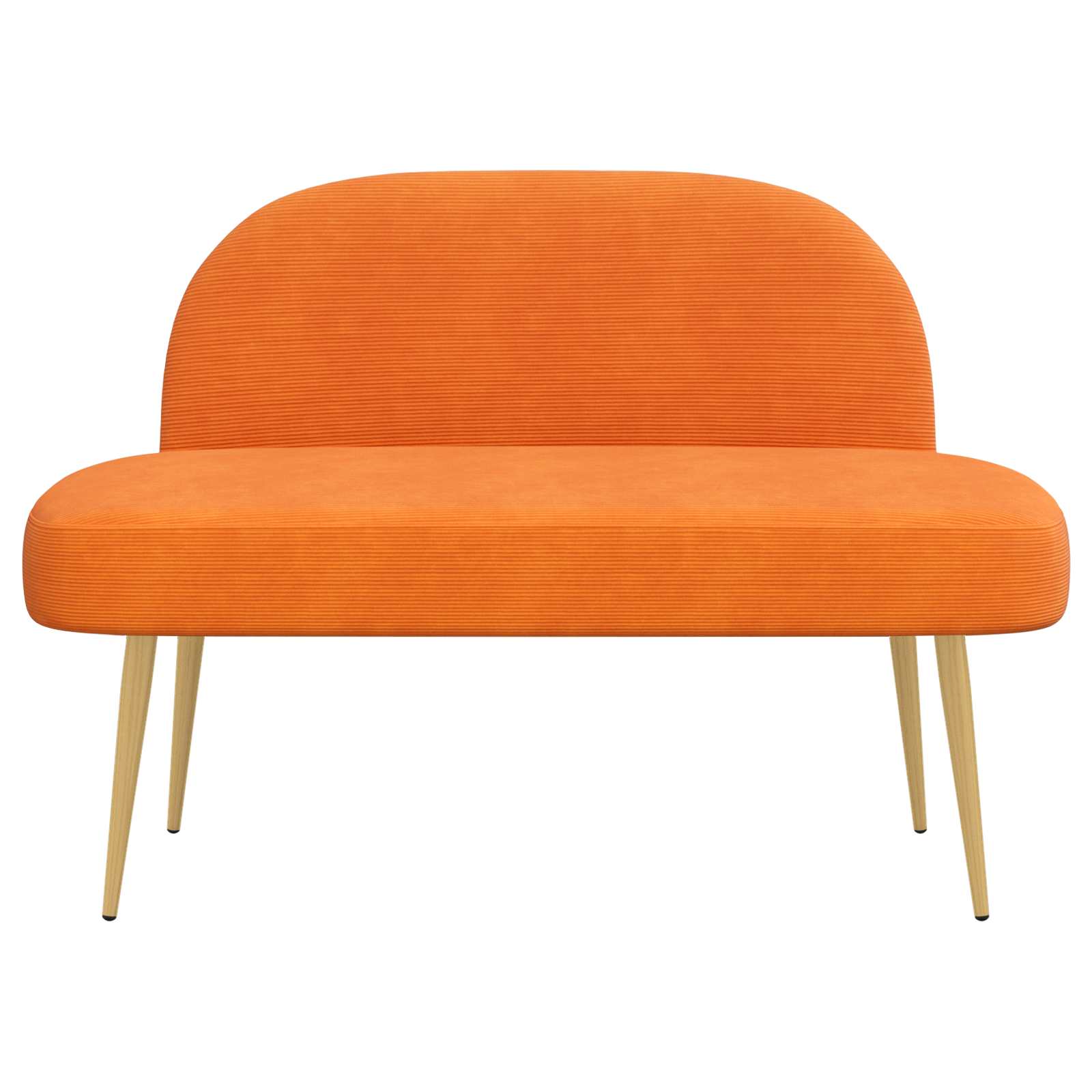 Polstret bænk med ryg Orange 110 x 60 x 76 cm Velourstof