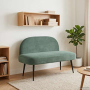 Polstret bænk med ryg havgrøn 110 x 60 x 76 cm Fløjl