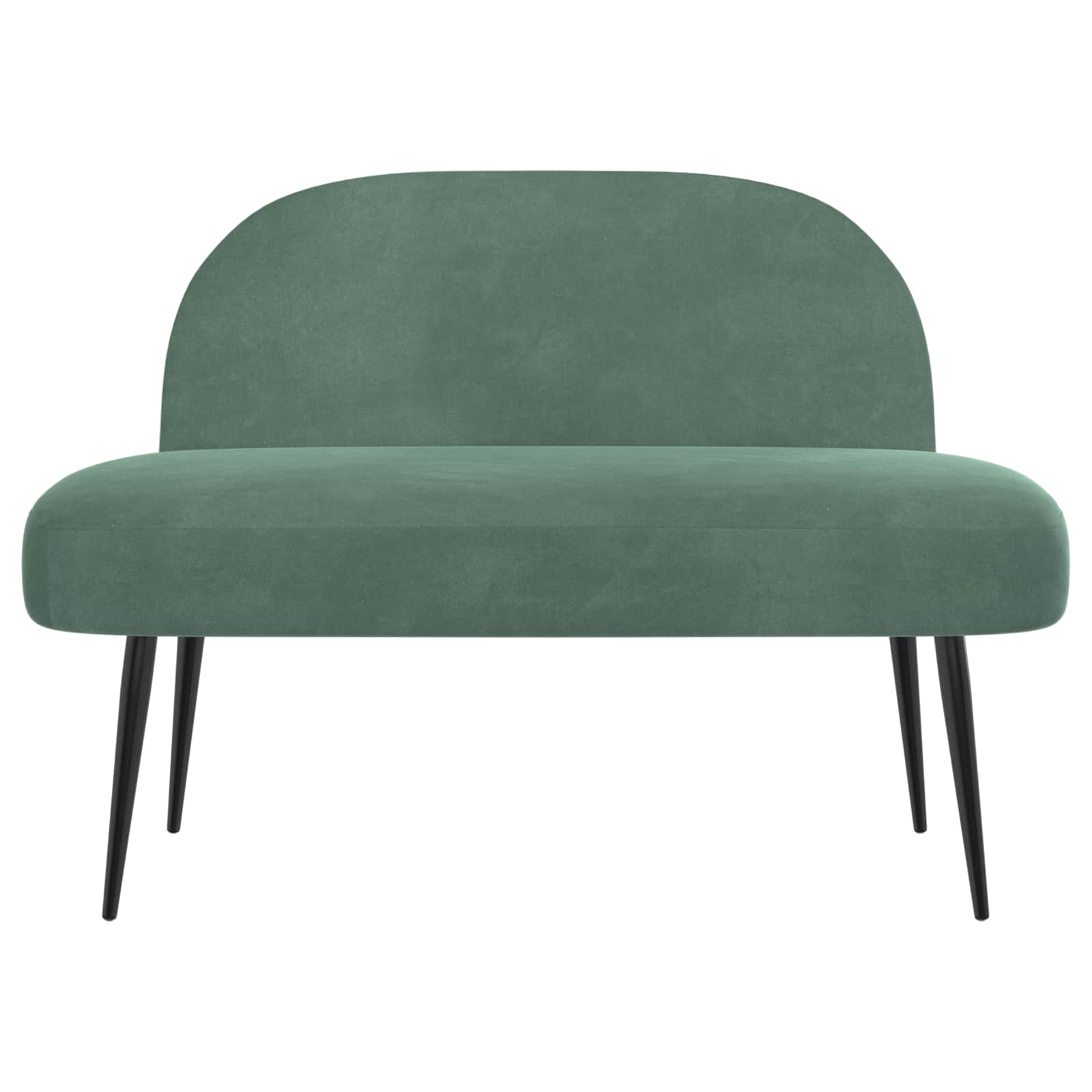 Polstret bænk med ryg havgrøn 110 x 60 x 76 cm Fløjl