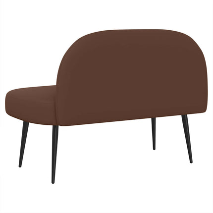 Polstret bænk med ryg Brun 110 x 60 x 76 cm Kunstlæder