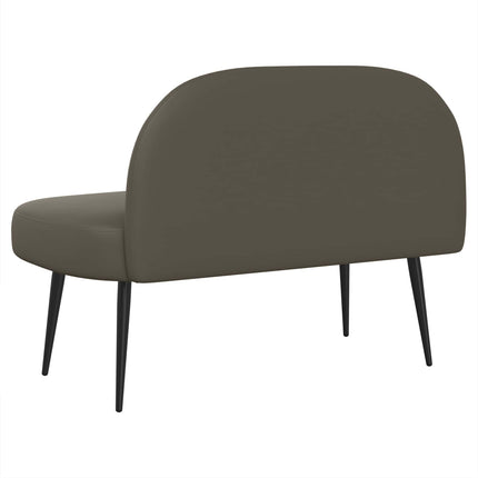Polstret bænk med ryg Grå 110 x 60 x 76 cm Kunstlæder