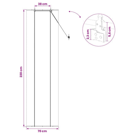 Rullegardin Naturfarvet 70 x 220 cm Bambus