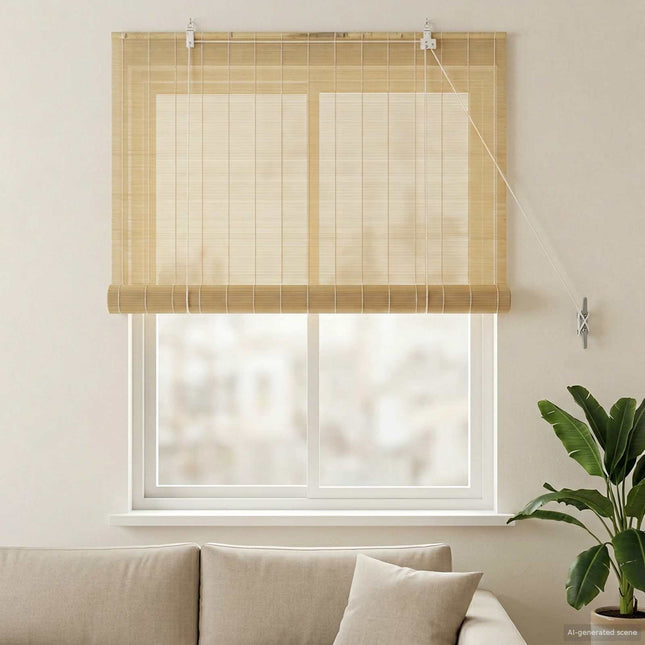 Rullegardin Naturfarvet 90 x 160 cm Bambus