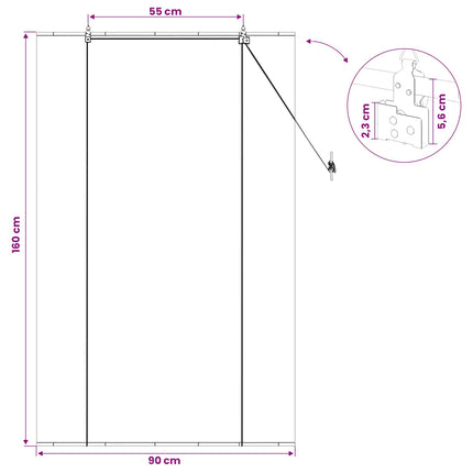 Rullegardin Naturfarvet 90 x 160 cm Bambus