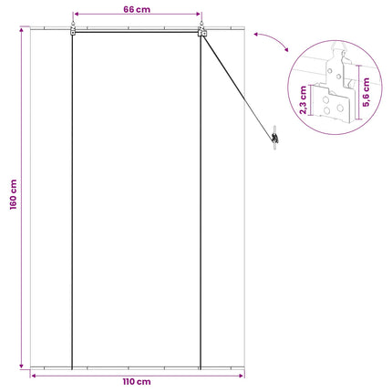 Rullegardin Naturfarvet 110 x 160 cm Bambus