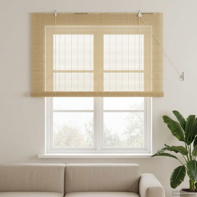 Rullegardin Naturfarvet 130 x 160 cm Bambus