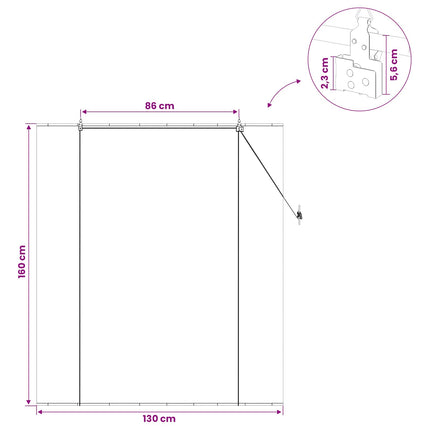 Rullegardin Naturfarvet 130 x 160 cm Bambus