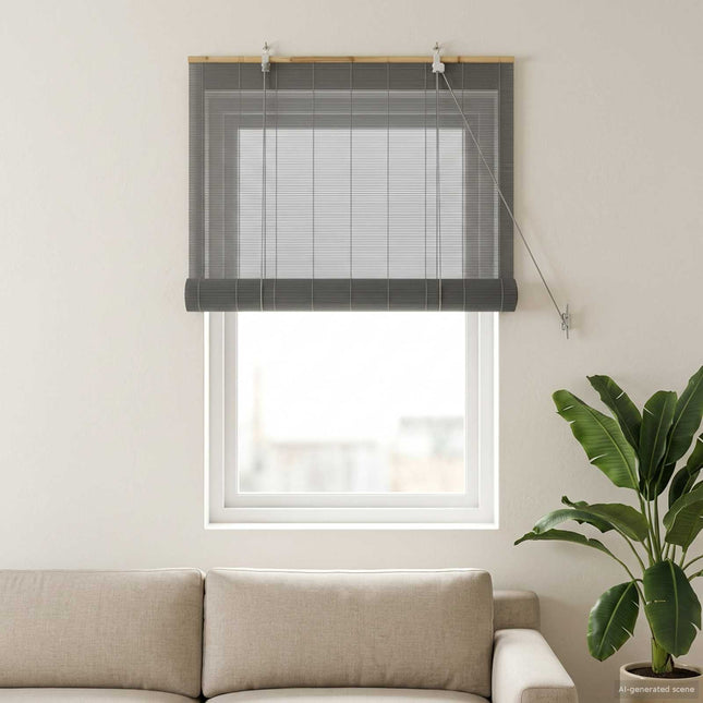 Rullegardin Grå 40 x 160 cm Bambus