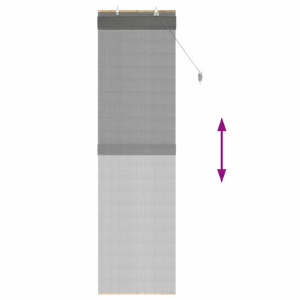 Rullegardin Grå 40 x 220 cm Bambus