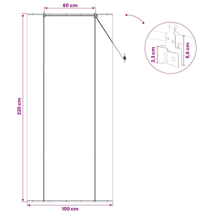 Rullegardin Grå 100 x 220 cm Bambus