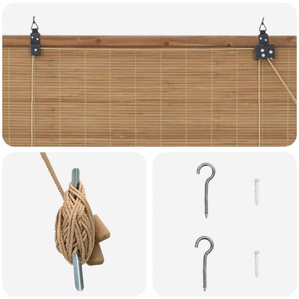 Rullegardin Brun 40 x 160 cm Bambus