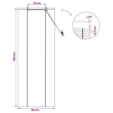 Rullegardin Brun 50 x 160 cm Bambus