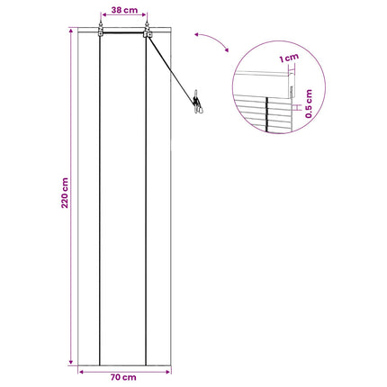Rullegardin Brun 70 x 220 cm Bambus