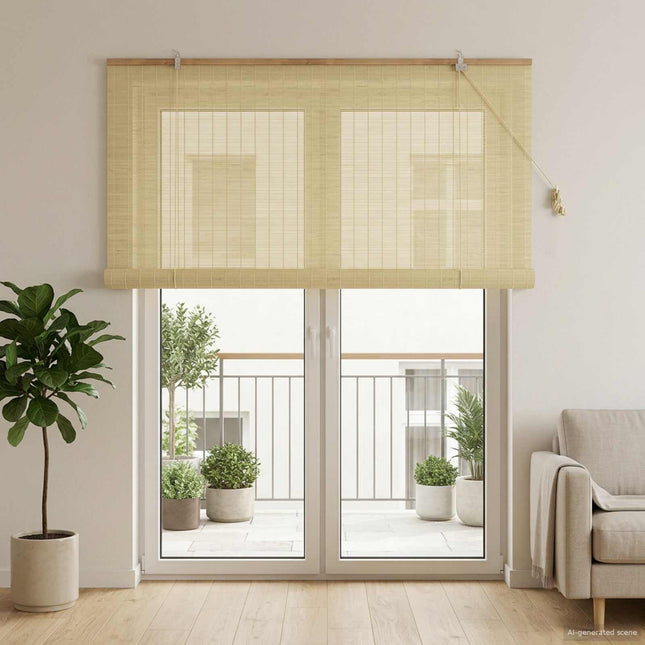 Rullegardin Naturfarvet 130 x 220 cm Bambus