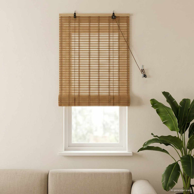 Rullegardin Naturlig og Brun 40 x 160 cm Bambus